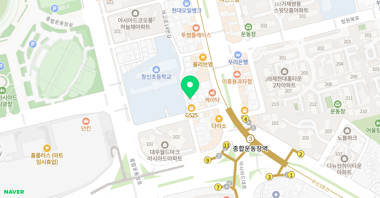 푸르넷 공부방 부산창신 공부방 위치