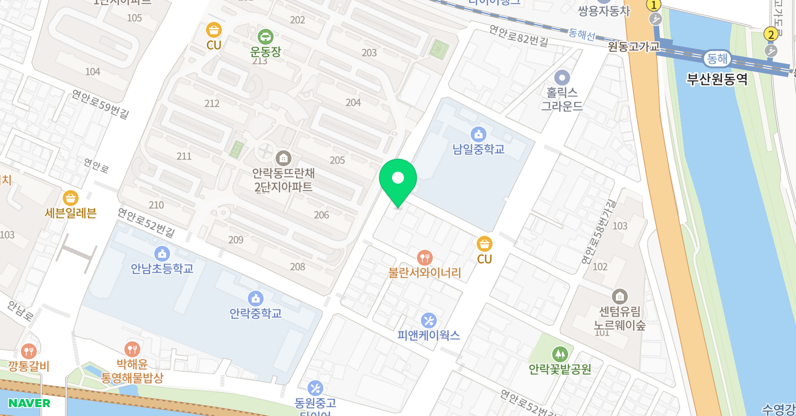 명품백두 태권도 위치