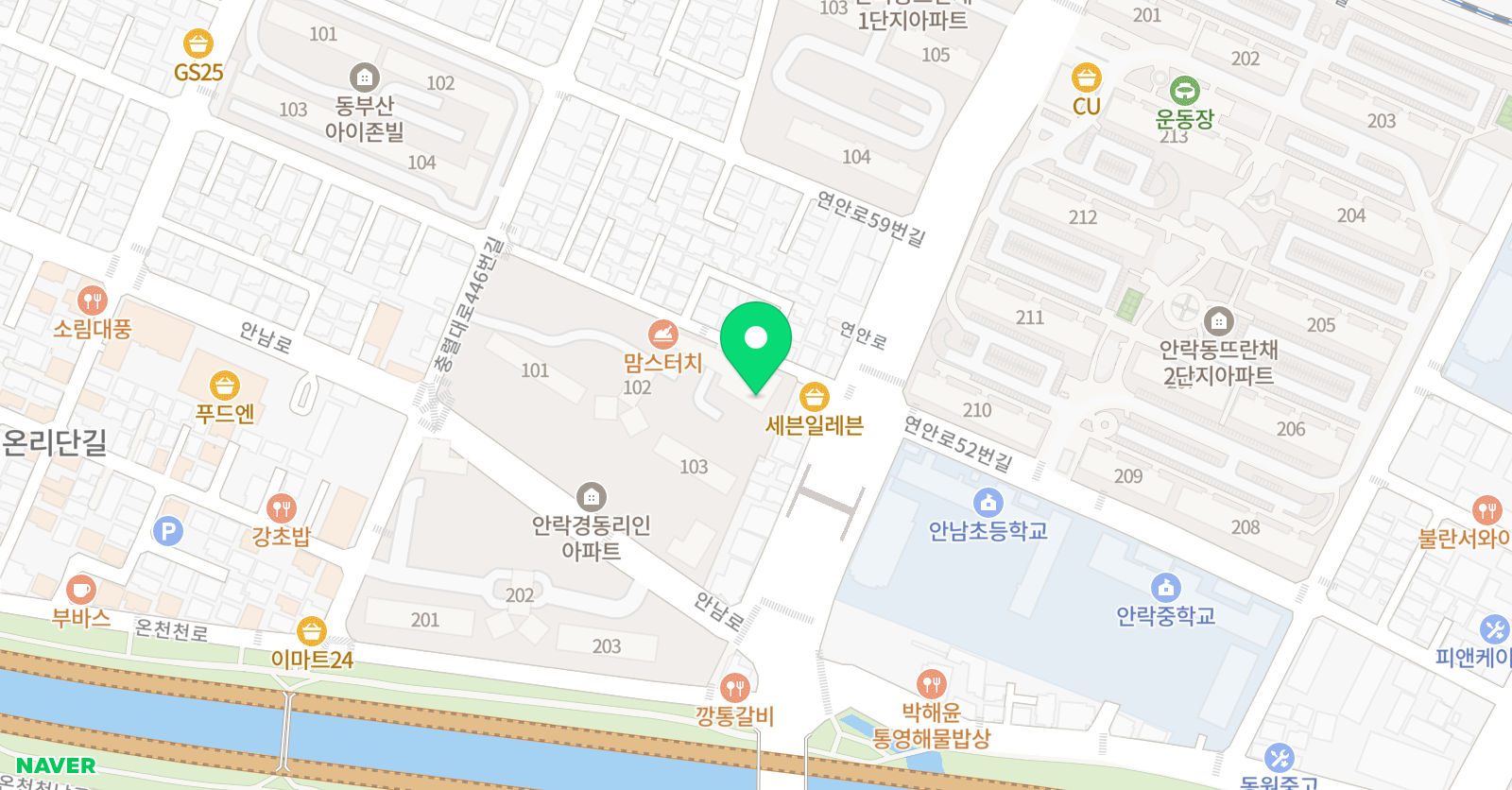 가온 학원 위치