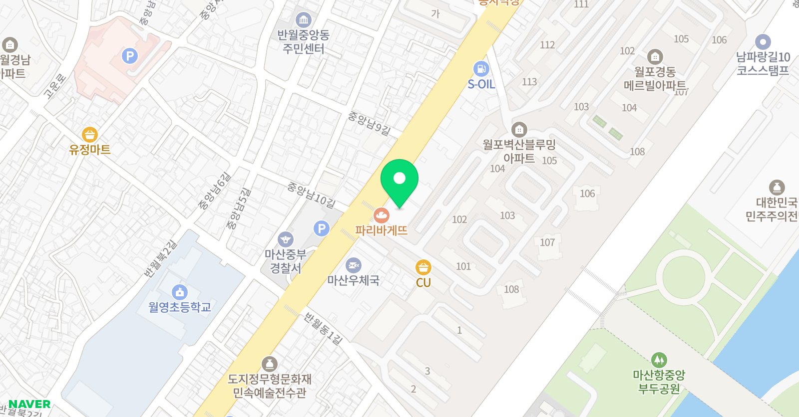 미술재미 마산교육원 위치