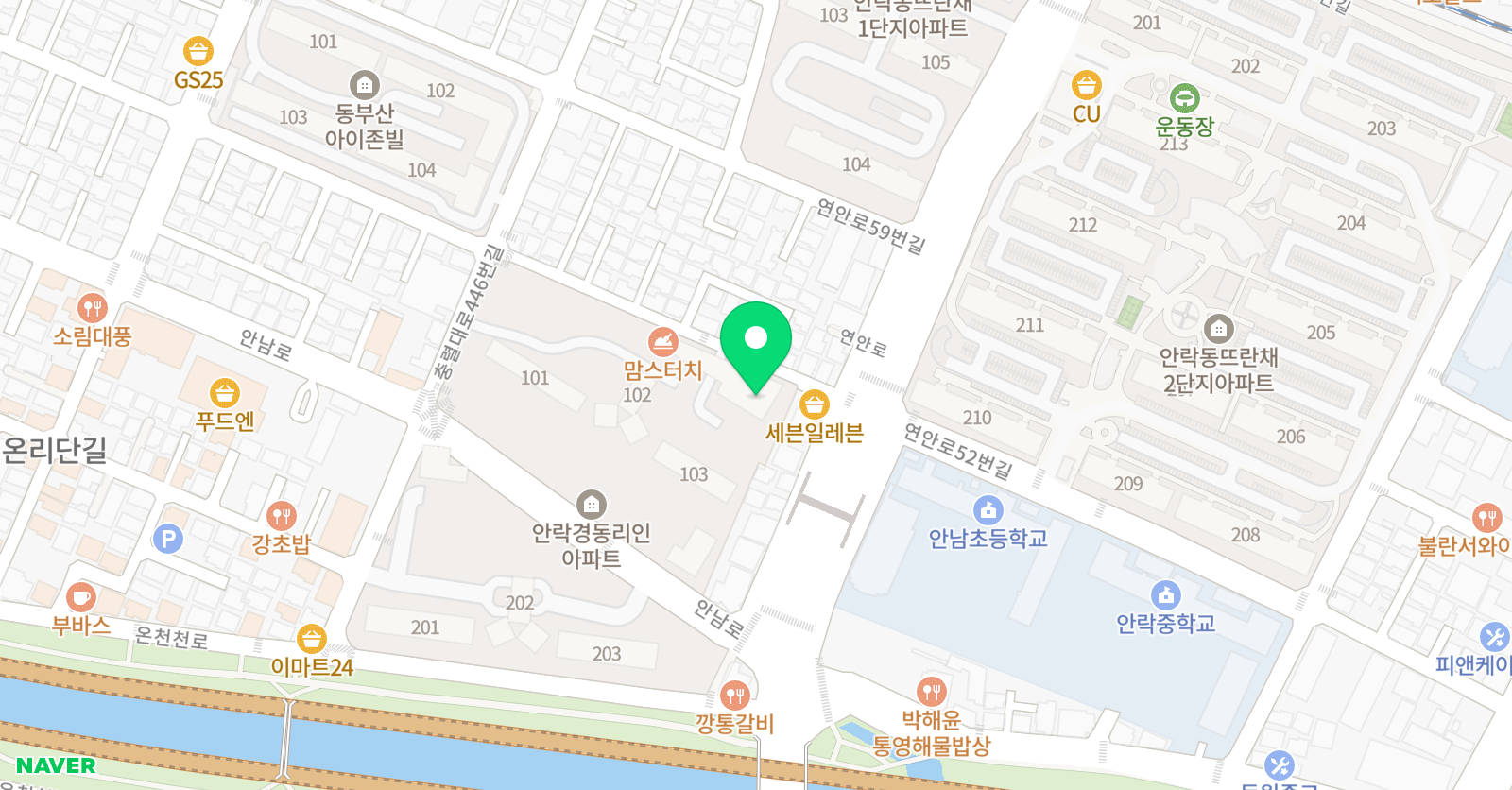 영렘브란트 안락클래스 위치