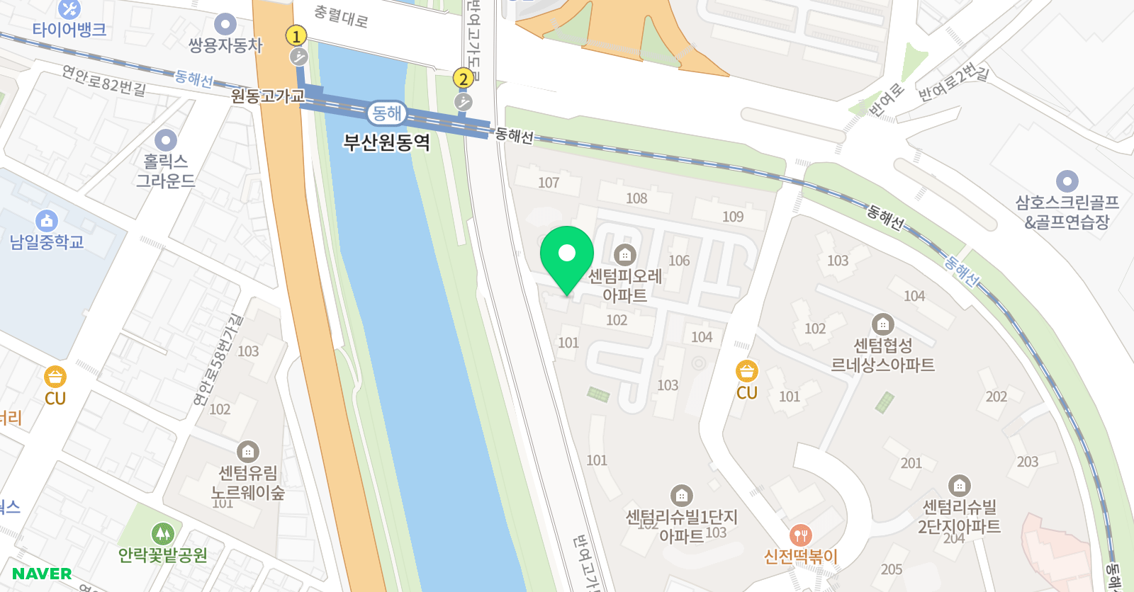 센텀 이화 음악학원 위치