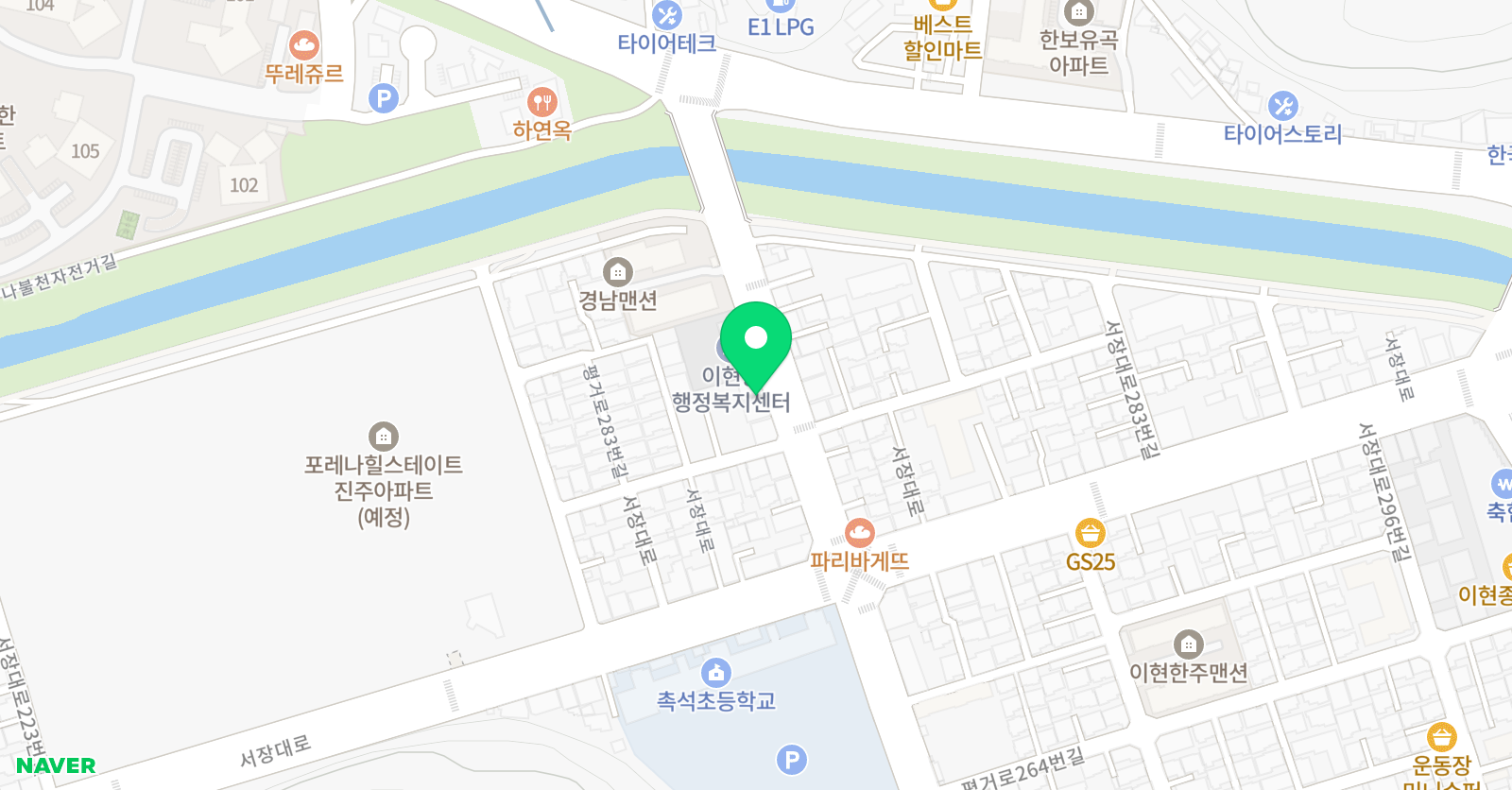 뮤엠 영어 학원 이현점 위치