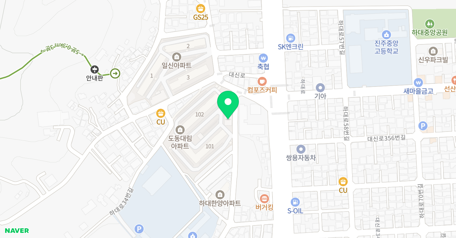 빨간펜 수학의달인 진주도동점 위치