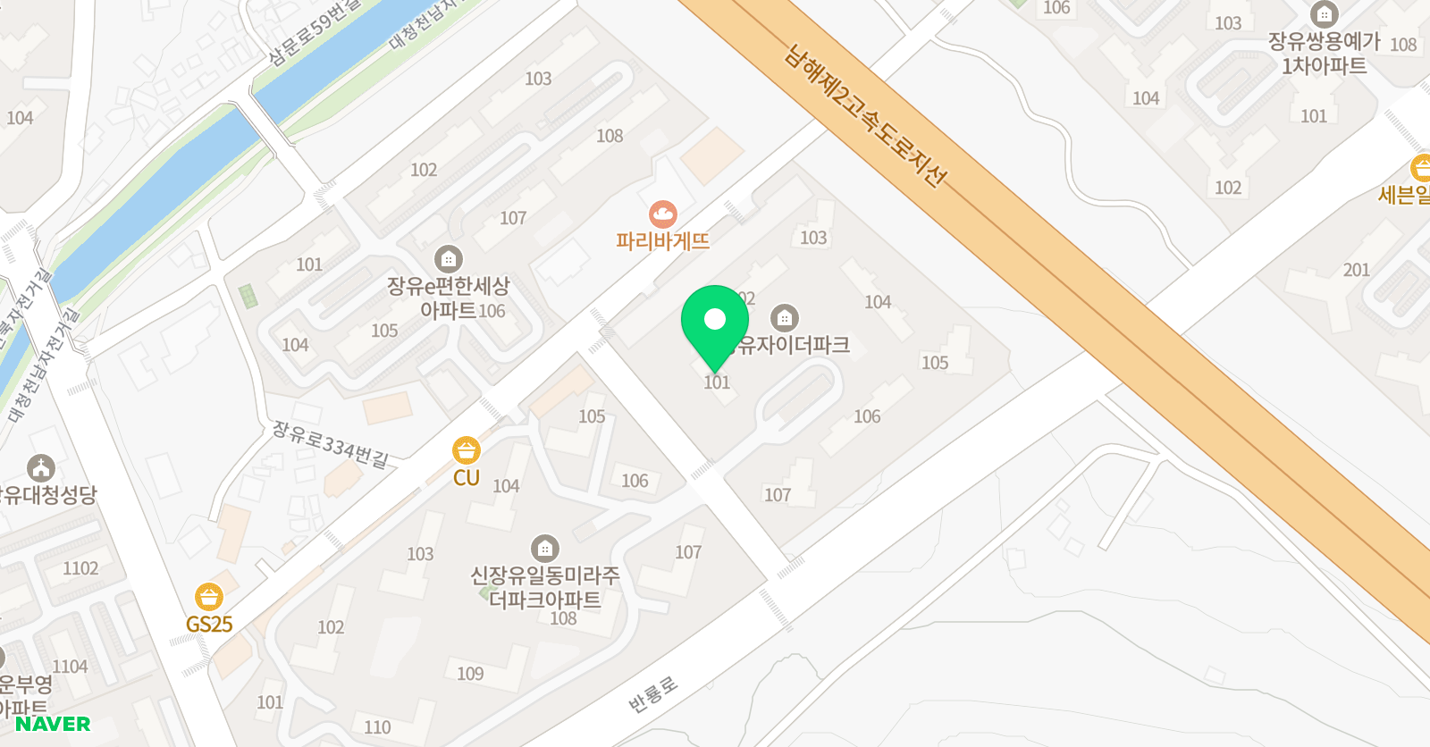 윤선생우리집앞 영어교실 장유자이더파크 위치