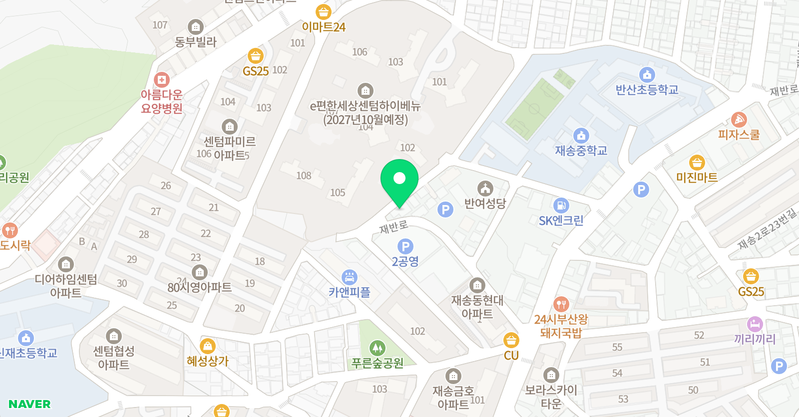 예담에이스 학원 위치