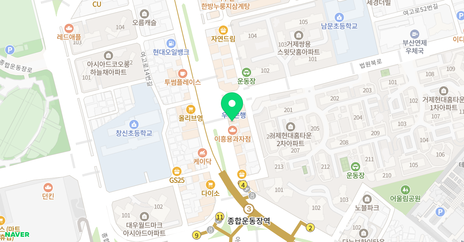 김재일 수학학원 초중등관 위치