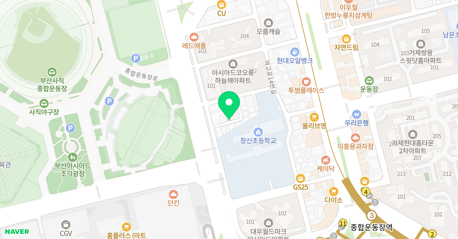 지혜의숲 사직센터 위치