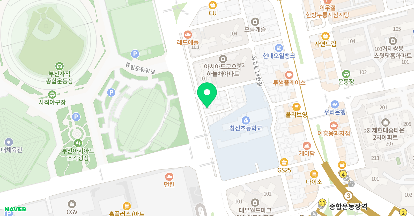 대교하이캠퍼스 부산거제 학원 위치