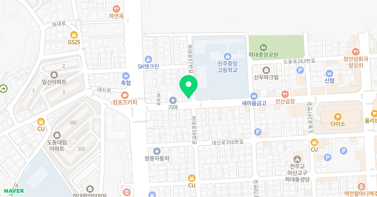 예스스카이 논술국어학원 위치
