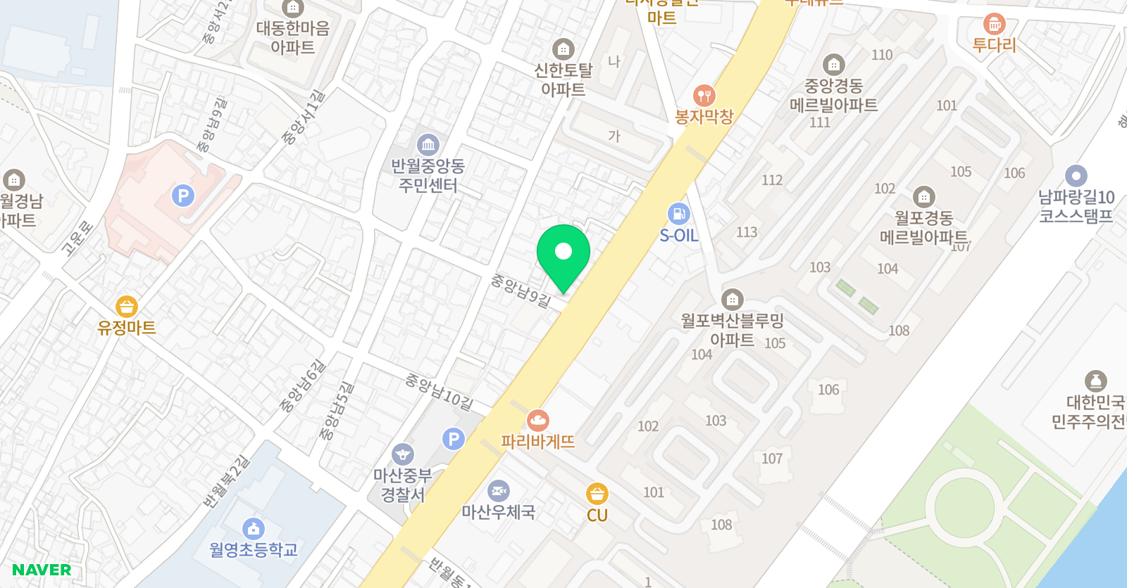 뉴프라임 학원 위치