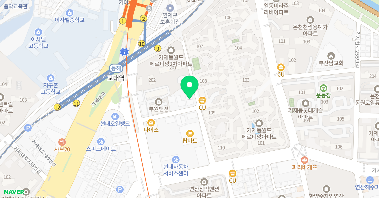 수앤과 수학과학전문학원 위치