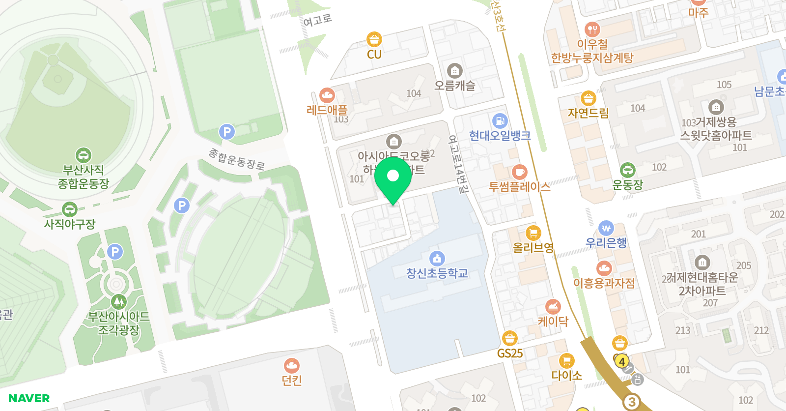 제제아트스쿨 아시아드하늘채점 위치