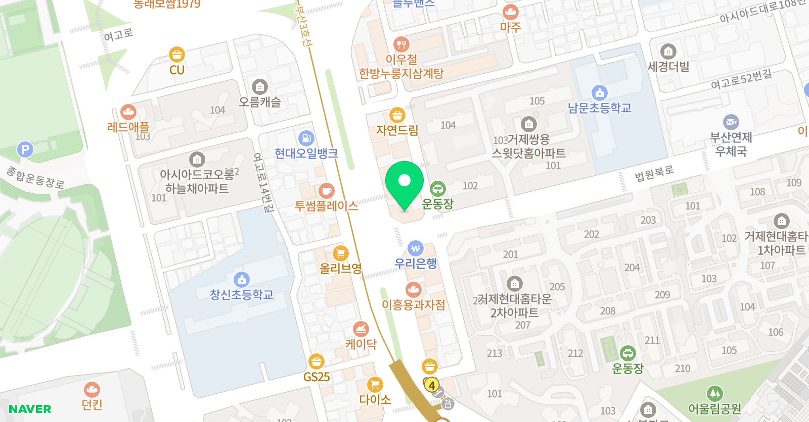 에이프릴 어학원 부산거제캠퍼스 위치