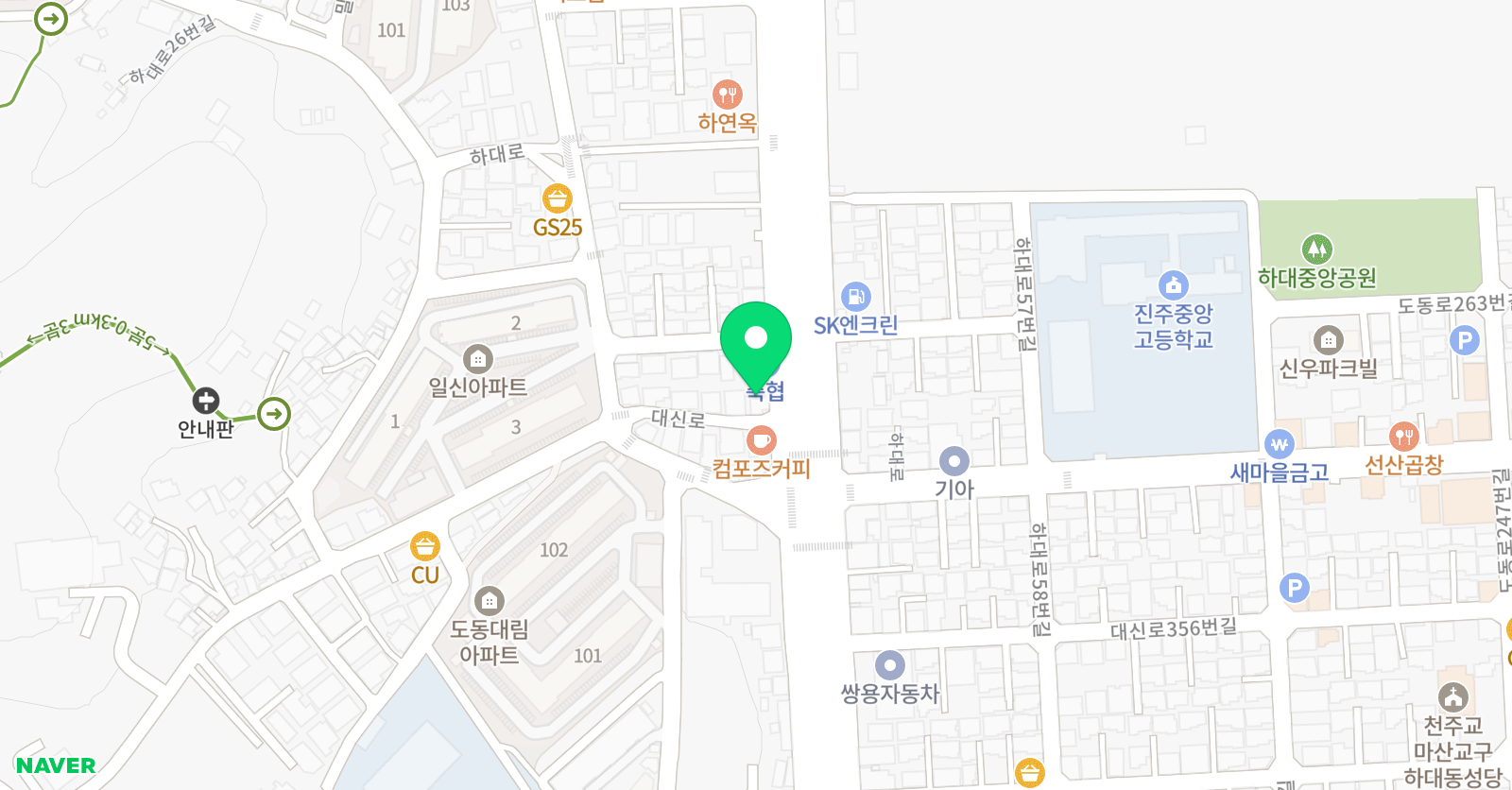 프라임에듀 학원 진주 위치