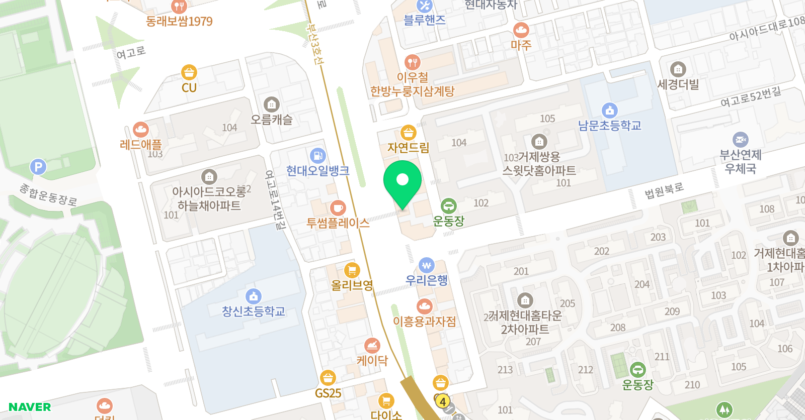 대치깊은생각 수학학원 연제점 위치