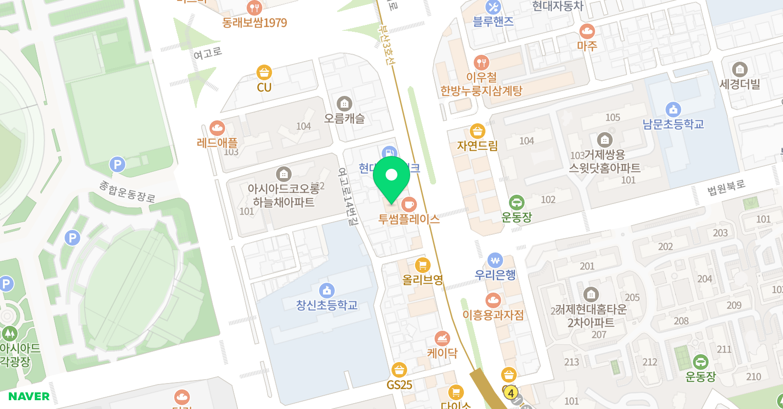 자라다 남아미술학원 사직점 위치