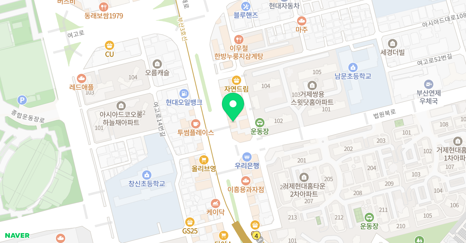 장독대 국어학원 초등관 위치