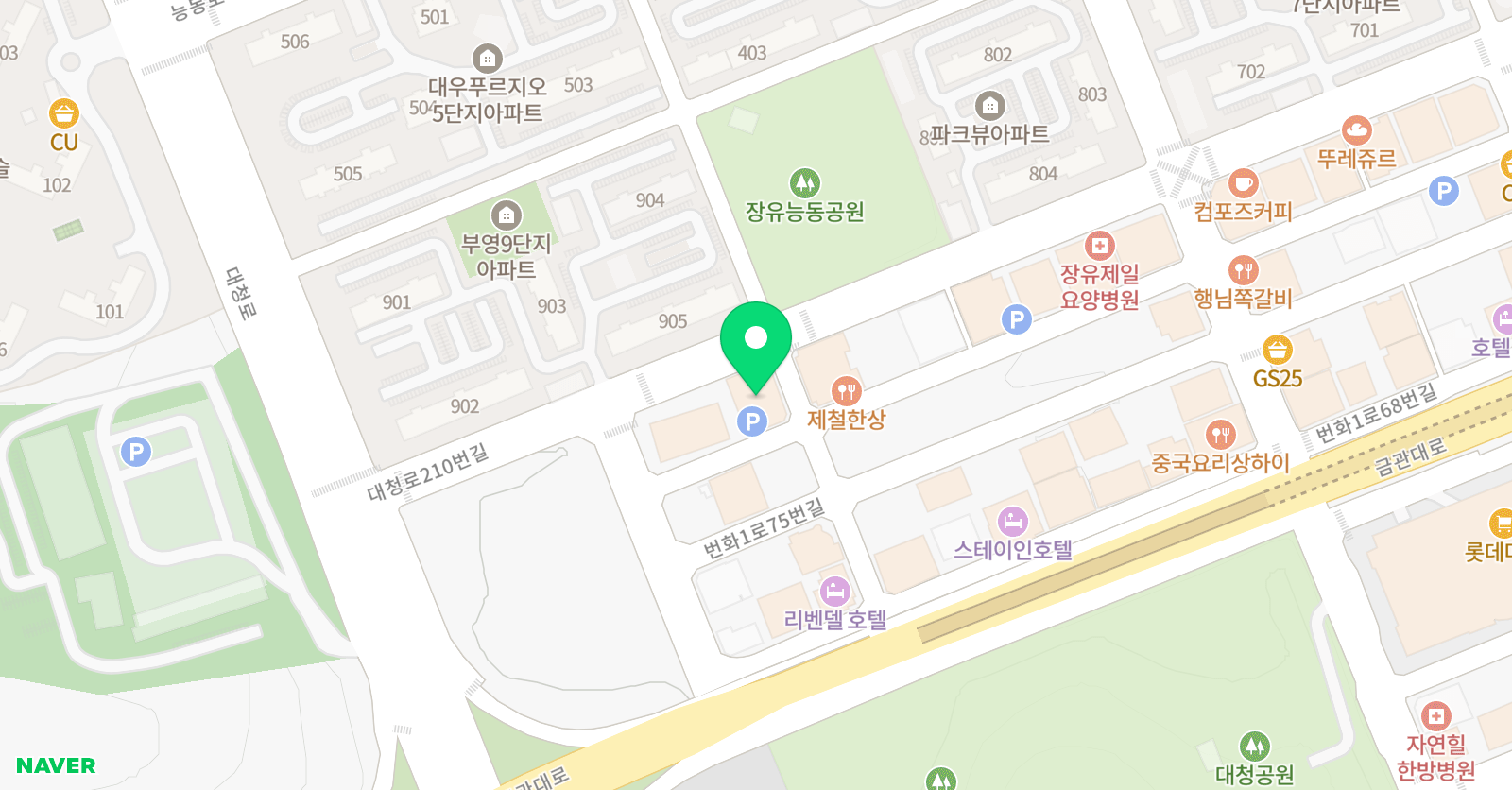 나무의언어 국어독서학원 위치