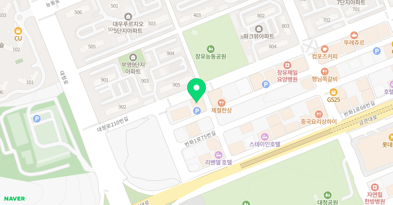 힘찬나래 태권도 점프점프 음악줄넘기 센터 위치