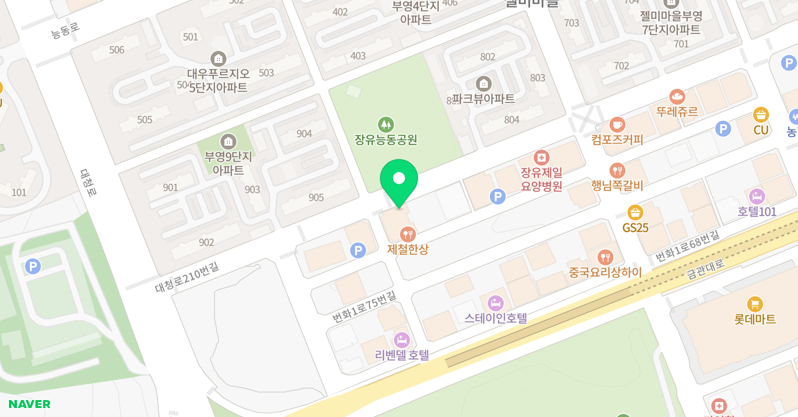뉴턴S&M 학원 위치