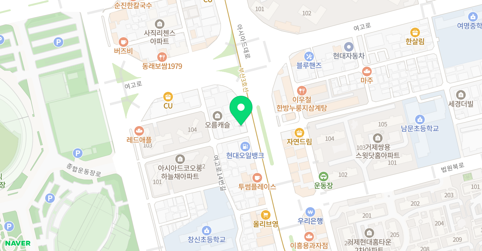 일취월장 관리형 스터디카페 사직점 위치