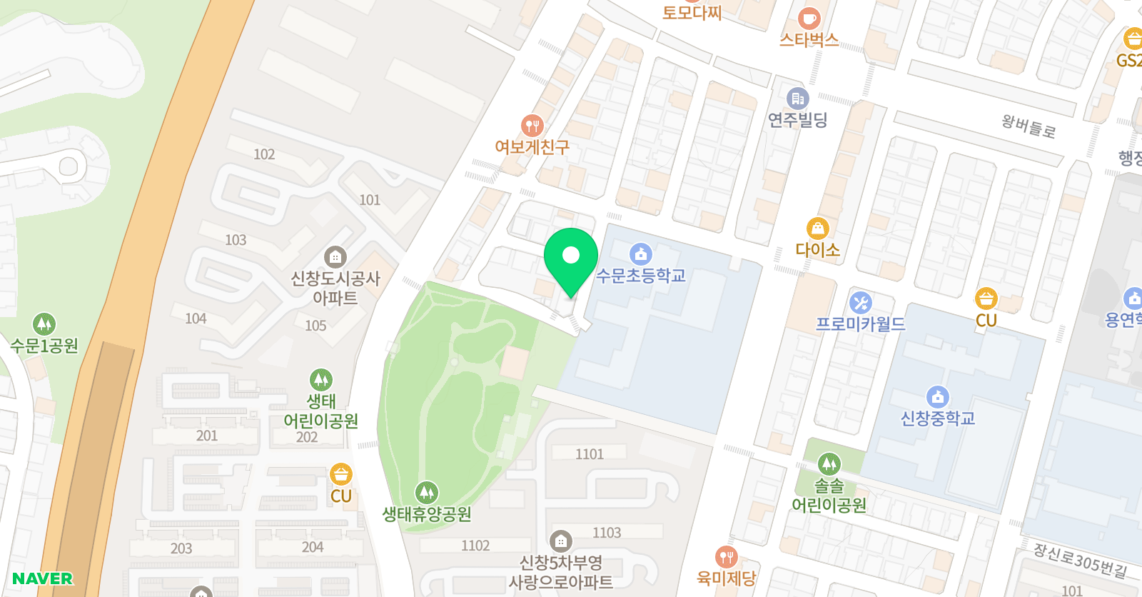 미래엔영어 광주수문초점 위치
