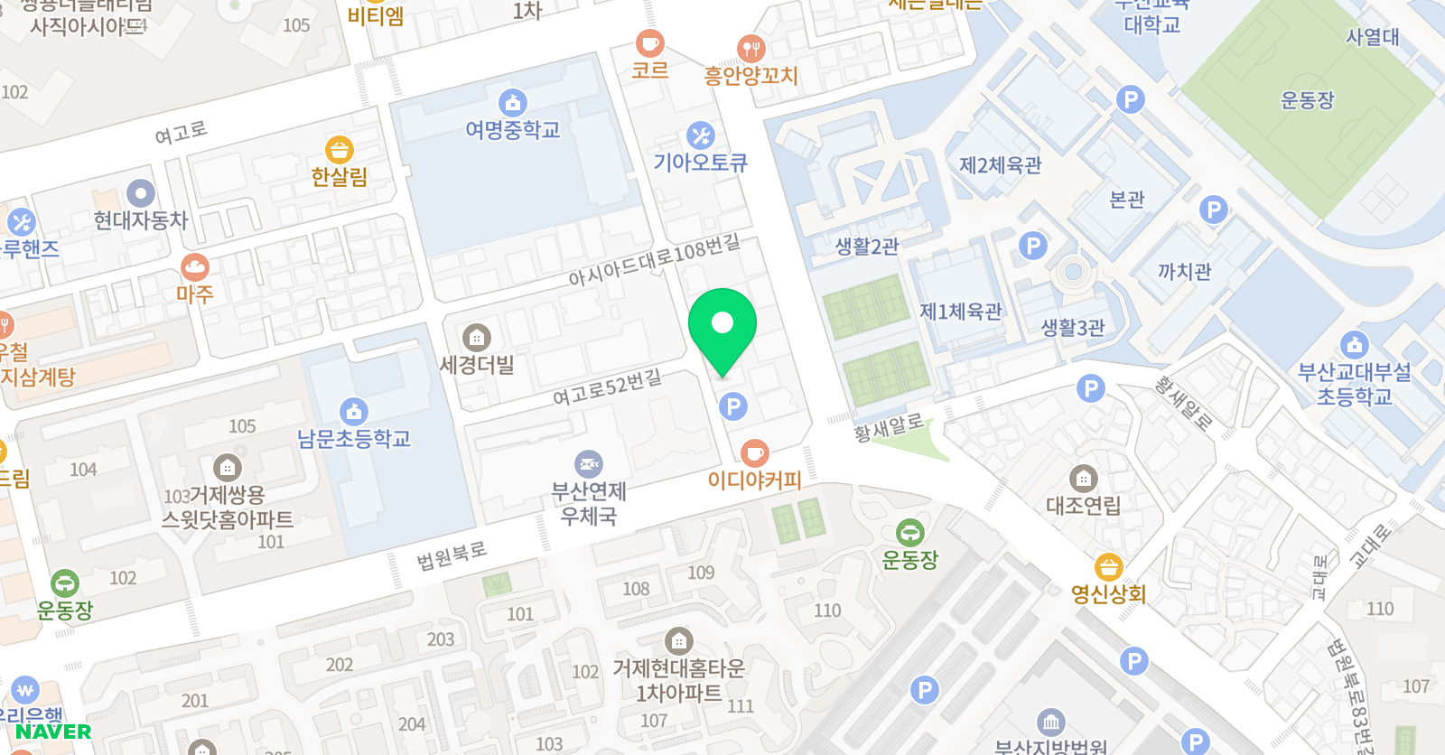 호은 수학전문학원 위치
