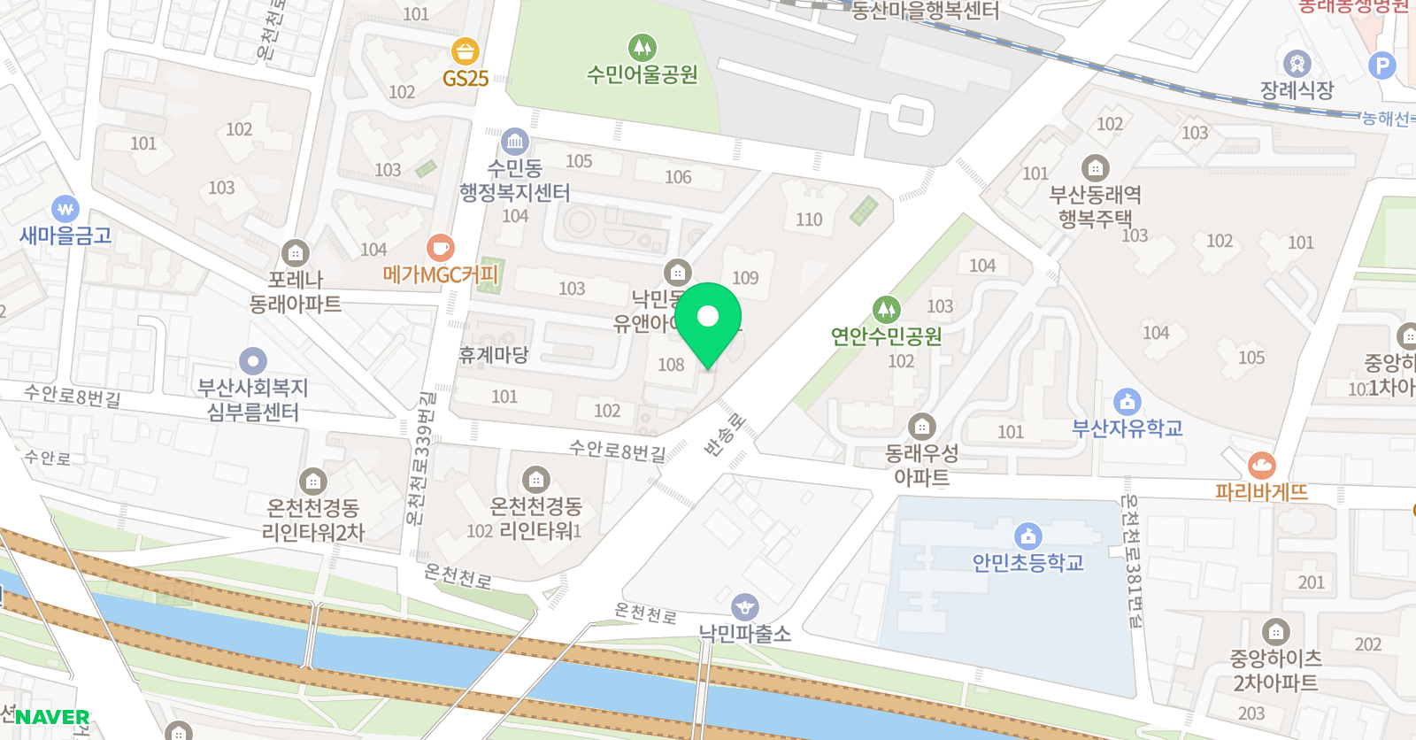 리드인 낙민동안민 초점 위치