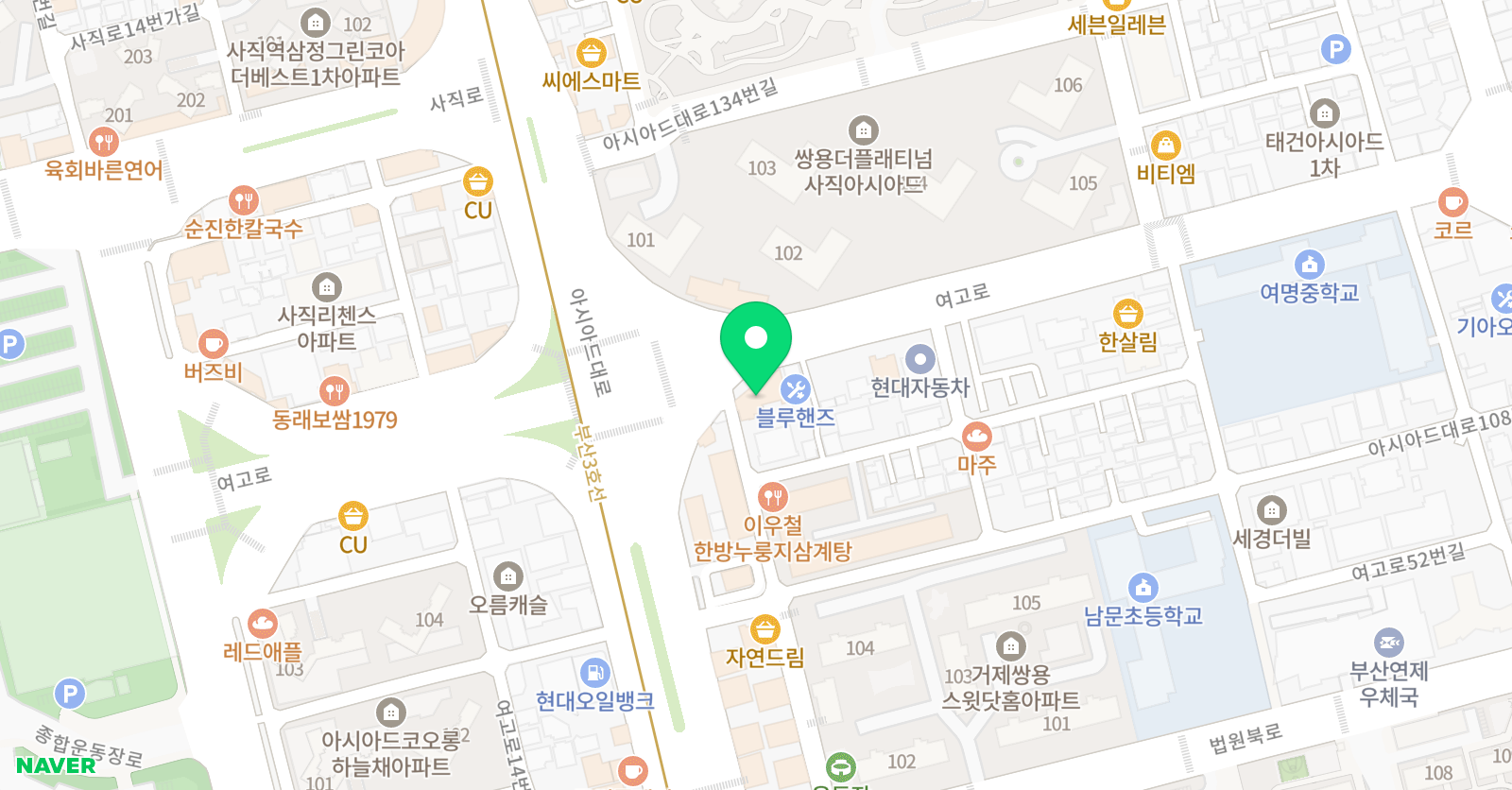 투애티 어학원 거제센터 위치