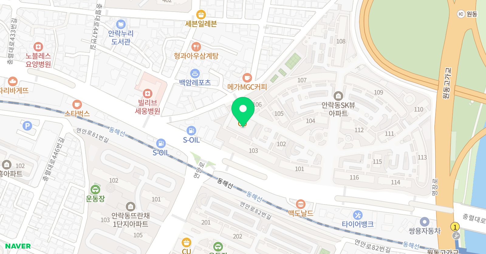 셀파우 등생교실 안락 SK교실 위치