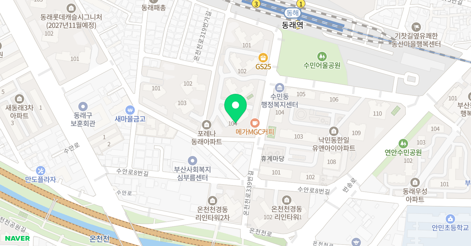 뮤엠 영어 큐빗 수학학원 위치