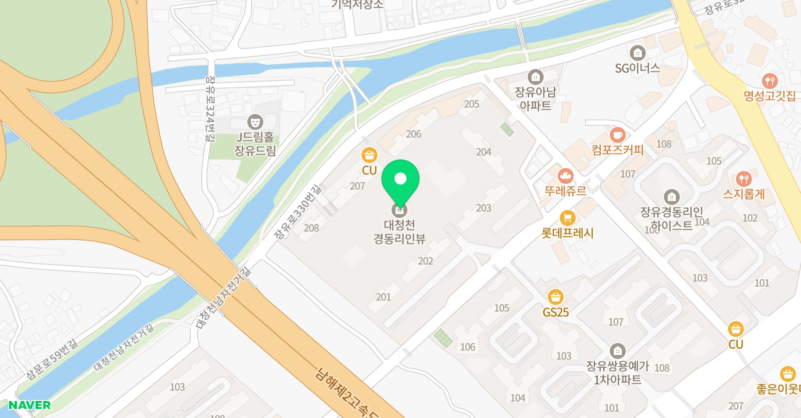 문어랑독서 장유경동리인뷰센터 위치