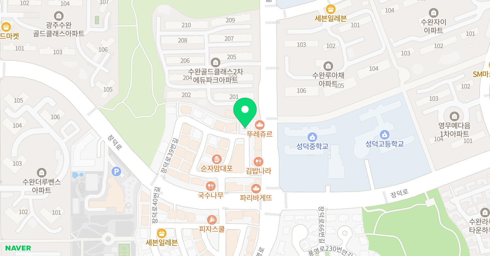 YBM잉글루 광주수완제3캠퍼스 위치