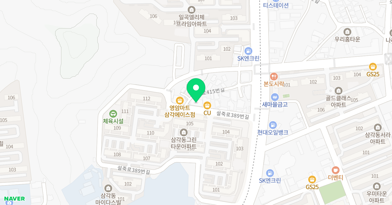 주니어그린섬 미술학원 위치