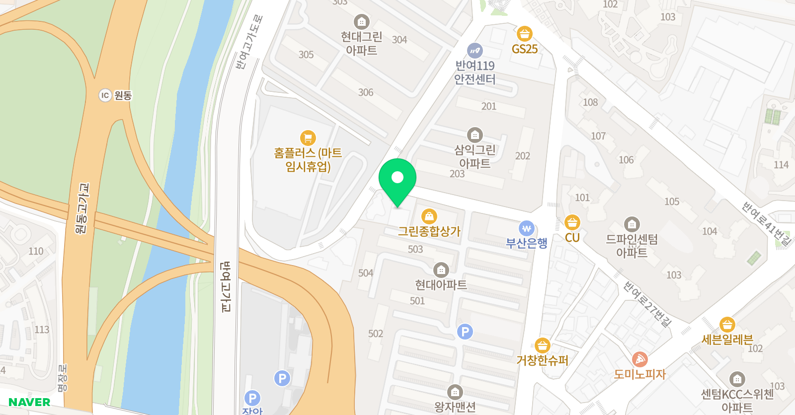 망고키즈 수영장 센텀점 위치