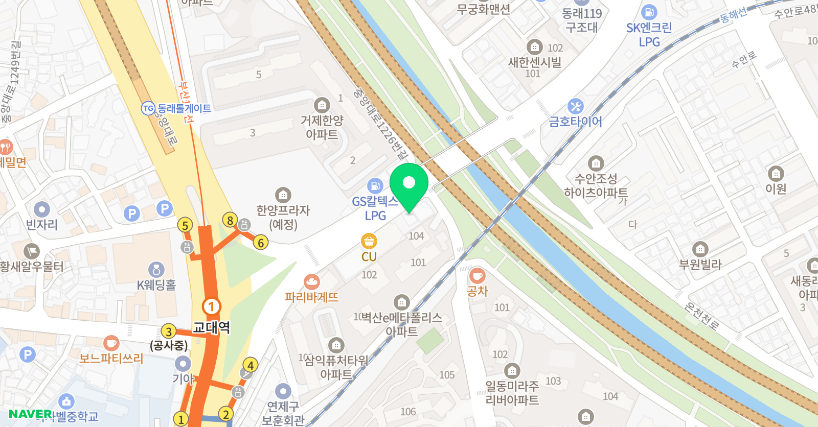 최상위1프로 수학과학학원 위치