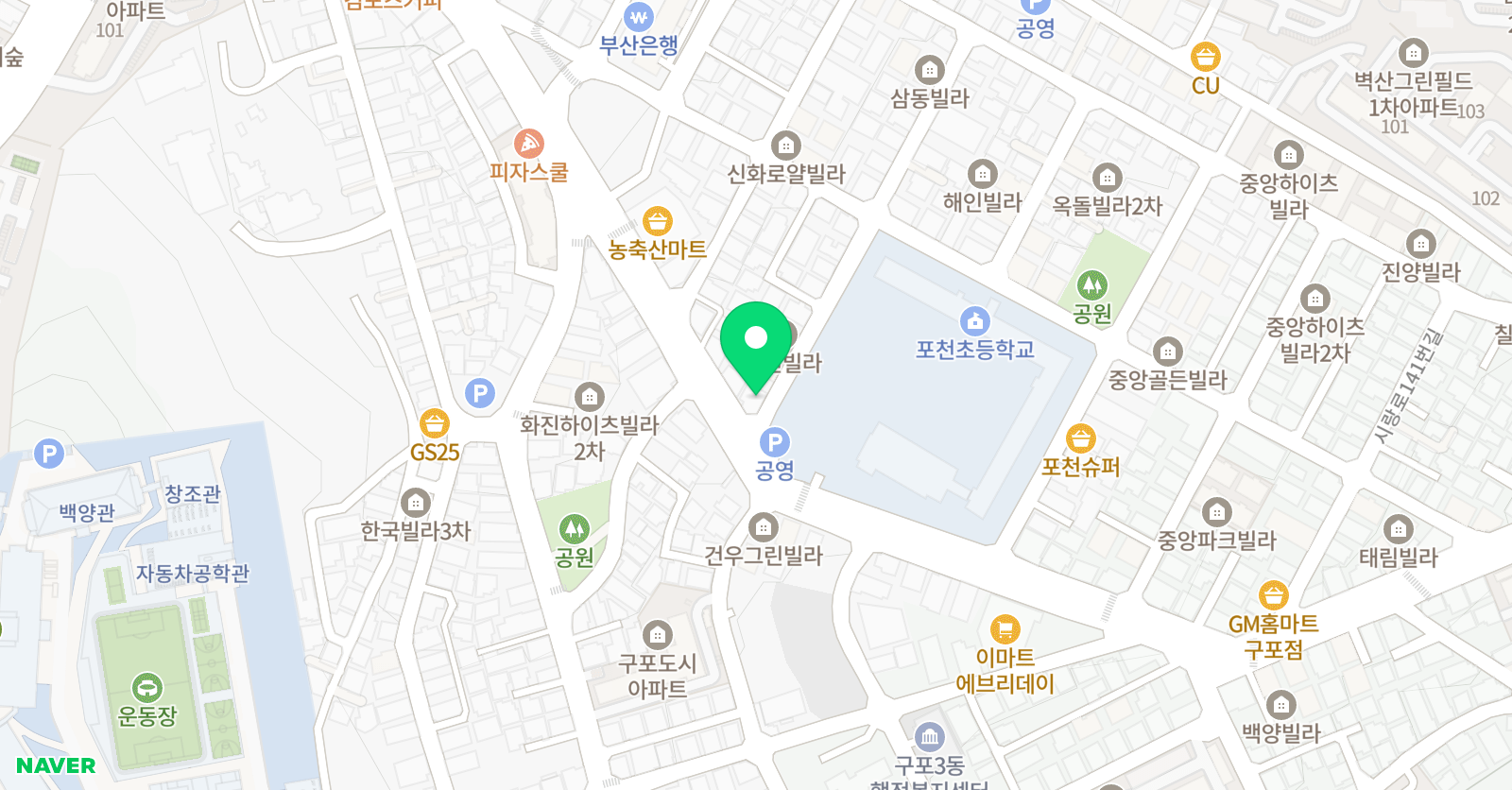 YBM잉글루 더 영어학원 위치
