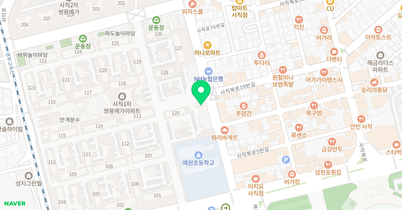 빨간펜 수학의달인 쌍용예가점 위치