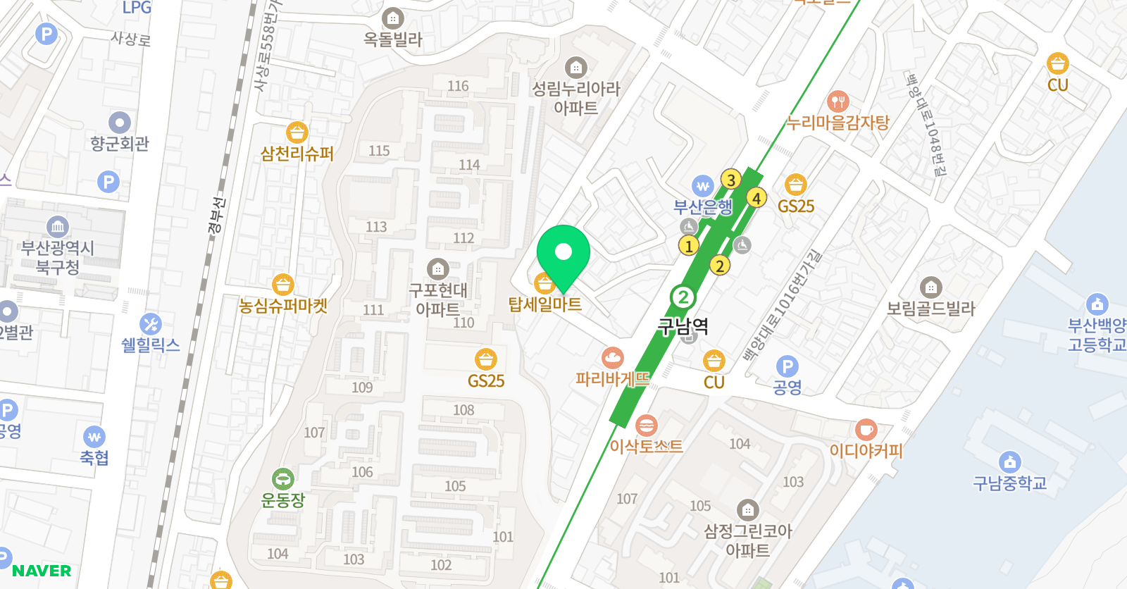 바른 수학 위치