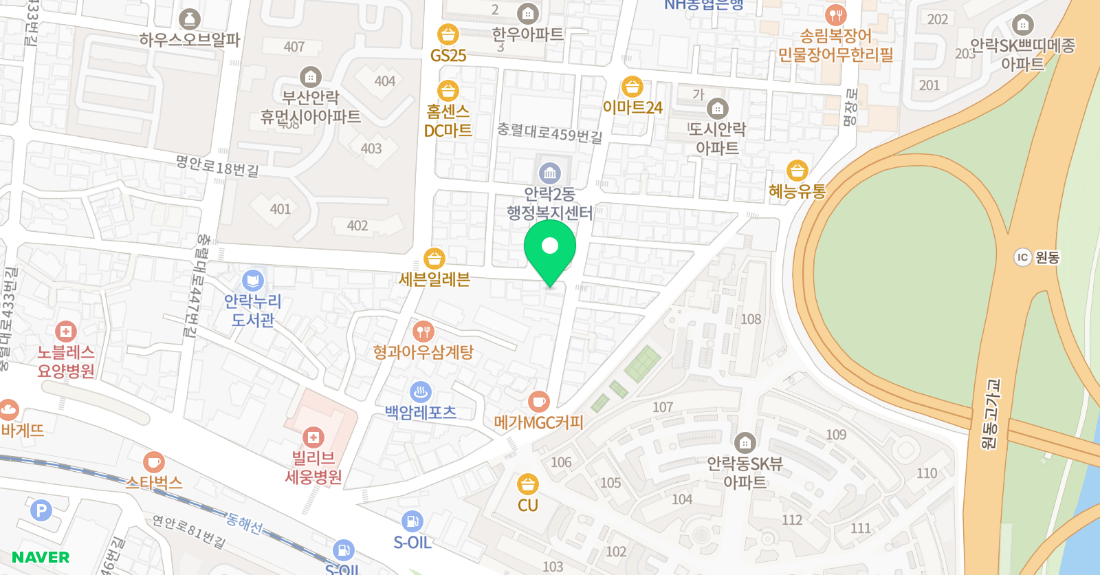 소리엘 음악전문학원 위치
