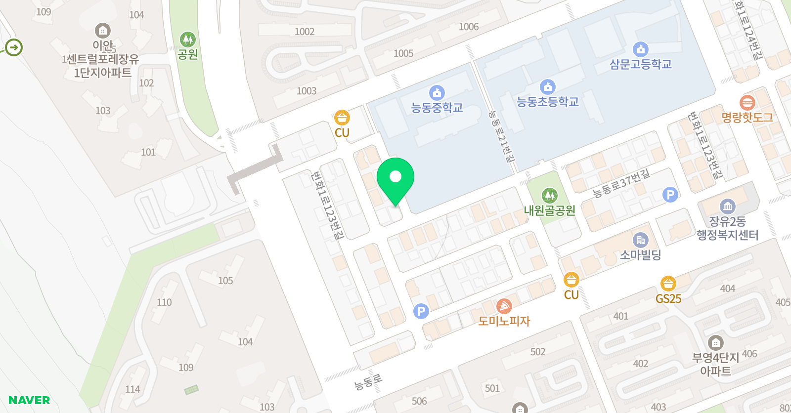 다름 교습소 삼문능동캠퍼스 위치