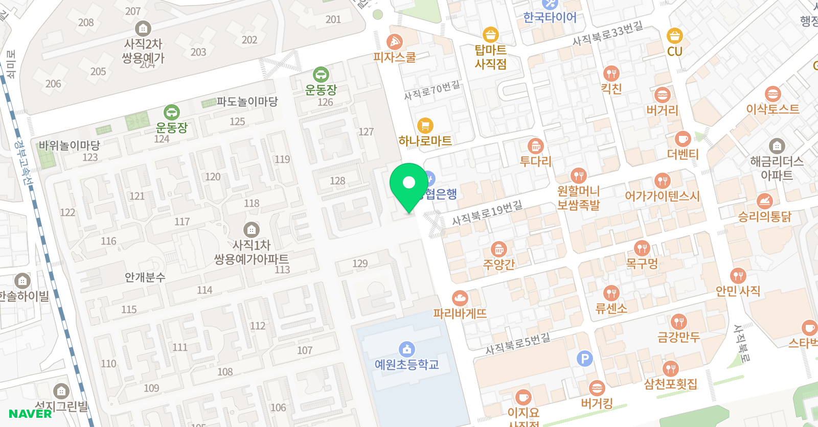 윤선생IGSE아카데미 사직어학원 위치