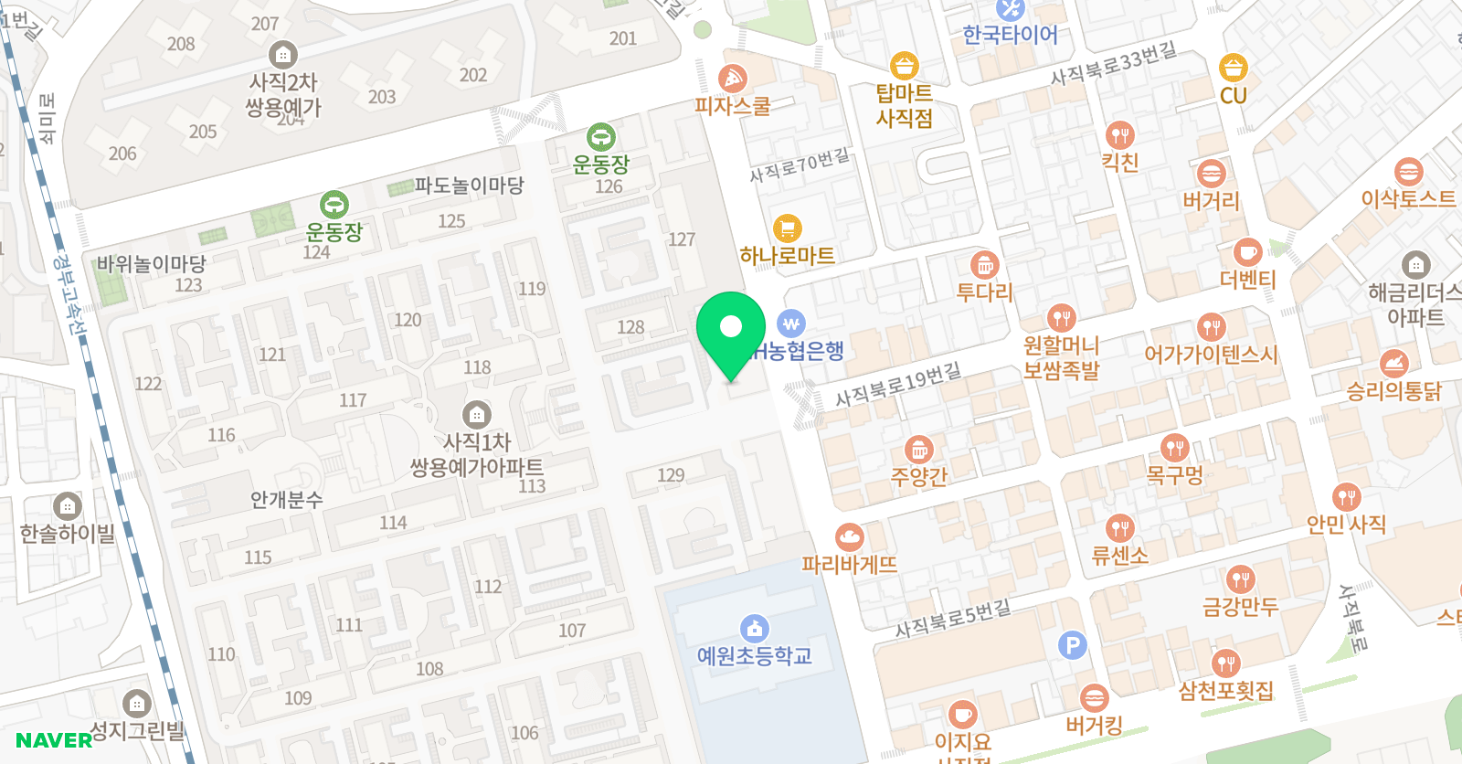 슈필원 수학전문학원 사직캠퍼스 위치
