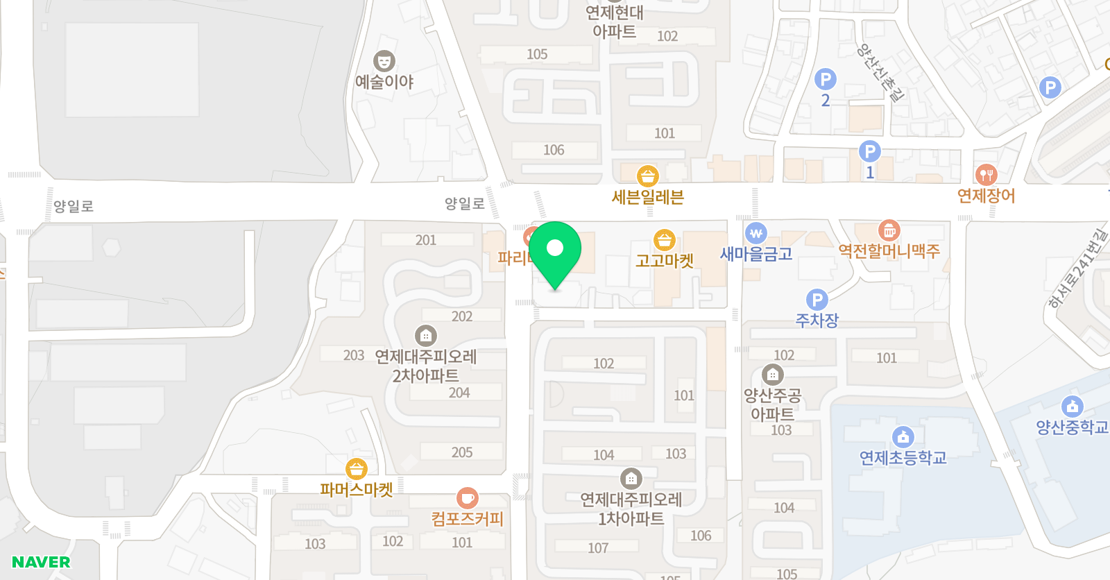 GnB 어학원 연제캠퍼스 위치