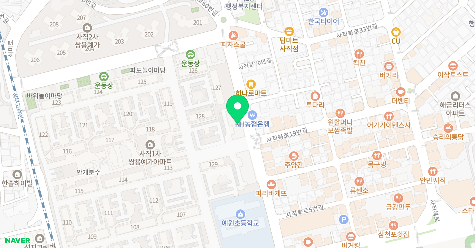 쌍용예가MBA 태권도 위치