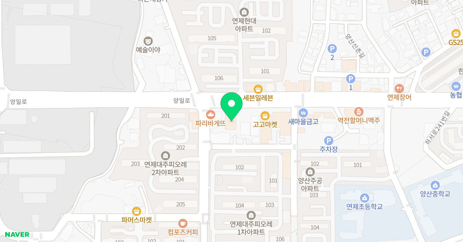 비욘드잉글리쉬 학원 연제캠퍼스 위치