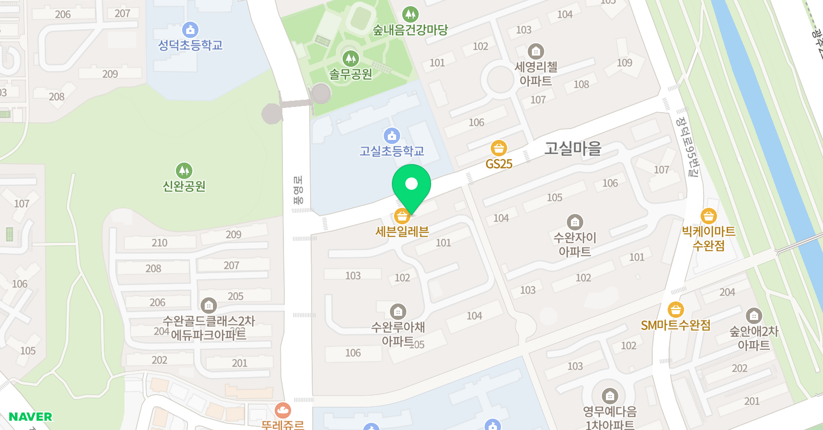 윤선생 우리집앞 영어교실 장덕고실 위치