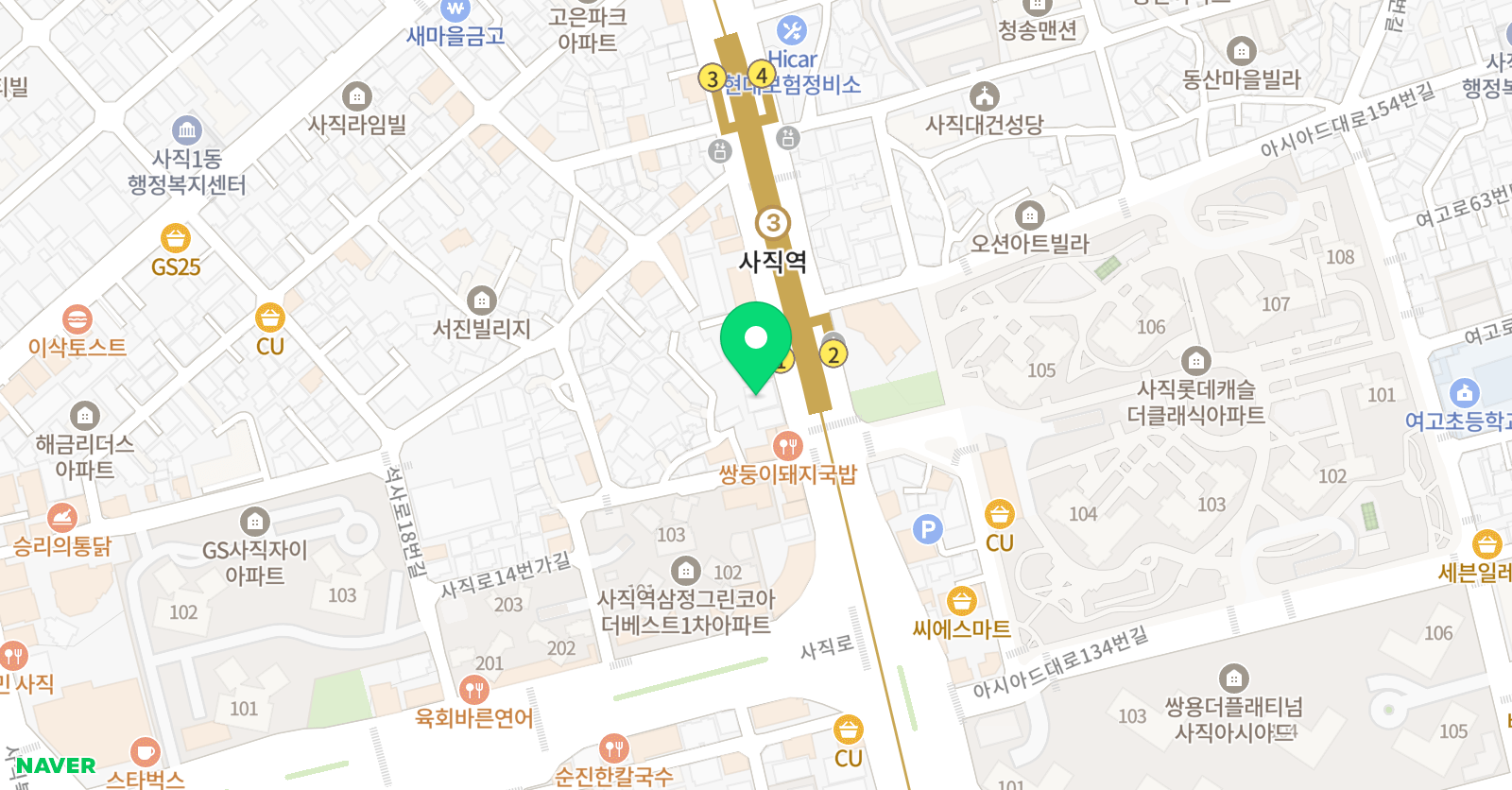 에이닷 영어학원 부산동래지점 위치
