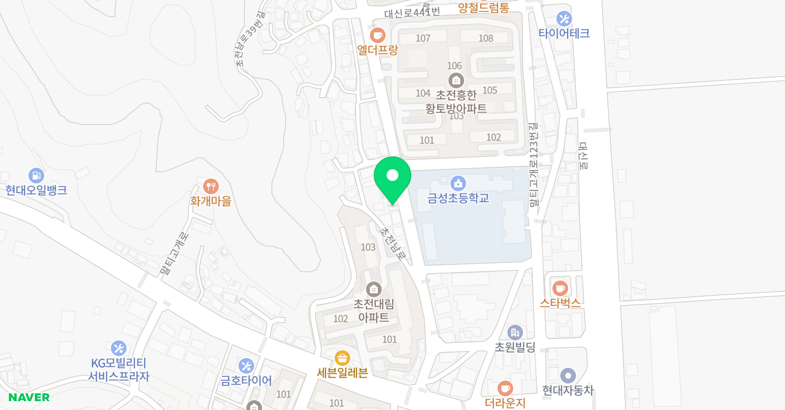 강샘이샘영수학원  위치